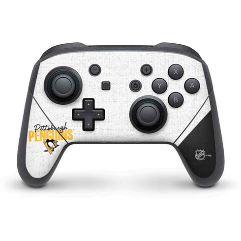 NHL Pittsburgh Penguins Script Nintendo Switch Pro Controller Skin