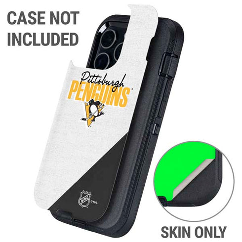 NHL Pittsburgh Penguins Script Otterbox Defender iPhone Skin