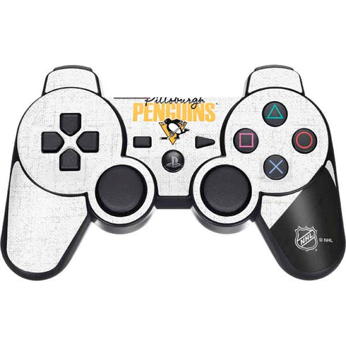 NHL Pittsburgh Penguins Script PS3 Dual Shock wireless controller Skin