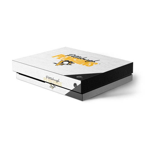 NHL Pittsburgh Penguins Script Xbox One X Console Skin