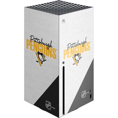 NHL Pittsburgh Penguins Script Xbox Series X Console Skin