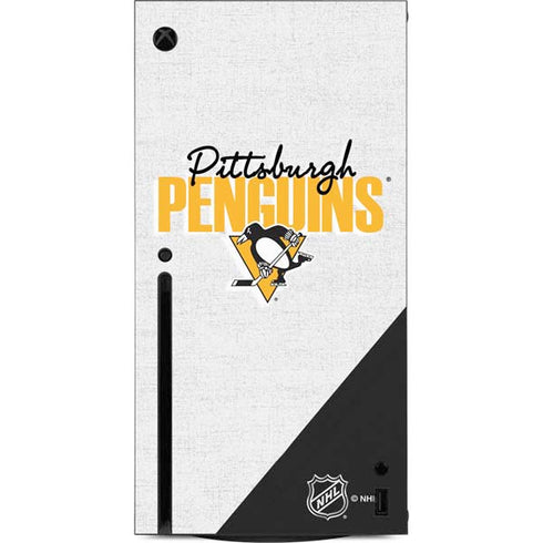NHL Pittsburgh Penguins Script Xbox Series X Console Skin