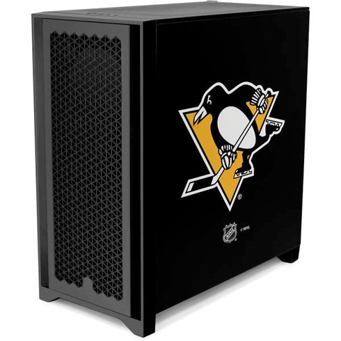 NHL Pittsburgh Penguins Solid Background Corsair 4000D Tempered Glass Mid-Tower ATX Case Skin