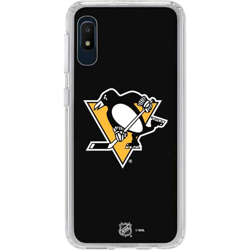 NHL Pittsburgh Penguins Solid Background Galaxy A10e Clear Case