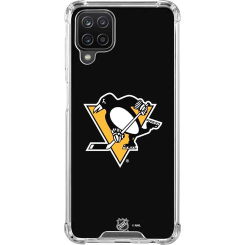 NHL Pittsburgh Penguins Solid Background Galaxy A12 Clear Case