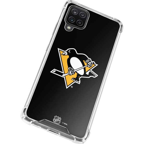 NHL Pittsburgh Penguins Solid Background Galaxy A12 Clear Case