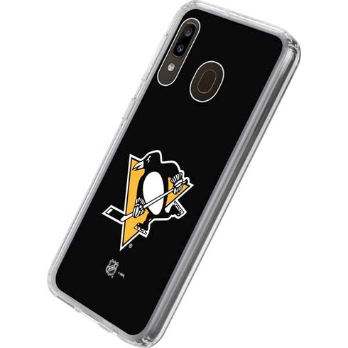NHL Pittsburgh Penguins Solid Background Galaxy A20 Clear Case