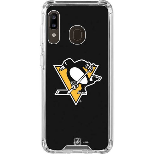 NHL Pittsburgh Penguins Solid Background Galaxy A30 Clear Case
