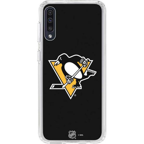 NHL Pittsburgh Penguins Solid Background Galaxy A50 Clear Case