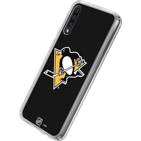 NHL Pittsburgh Penguins Solid Background Galaxy A50 Clear Case