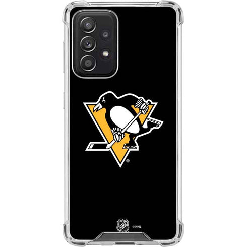 NHL Pittsburgh Penguins Solid Background Galaxy A52 5G Clear Case