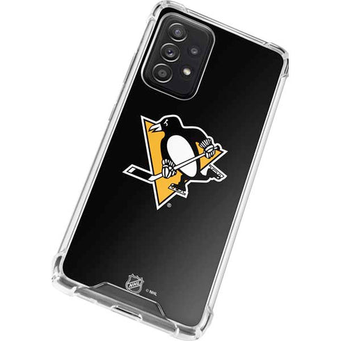 NHL Pittsburgh Penguins Solid Background Galaxy A52 5G Clear Case