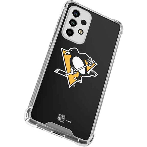 NHL Pittsburgh Penguins Solid Background Galaxy A53 5G Clear Case