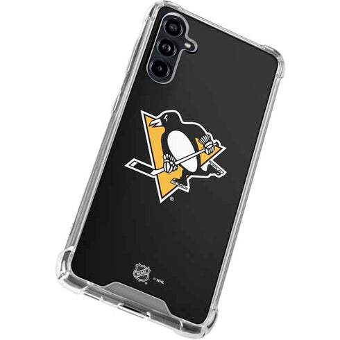 NHL Pittsburgh Penguins Solid Background Galaxy A54 5G Clear Case