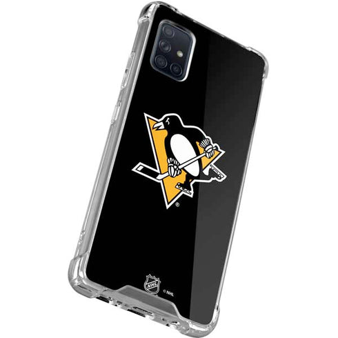 NHL Pittsburgh Penguins Solid Background Galaxy A71 5G Clear Case