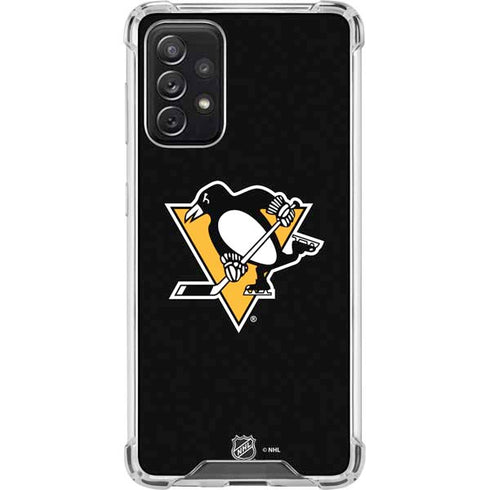 NHL Pittsburgh Penguins Solid Background Galaxy A72 5G Clear Case
