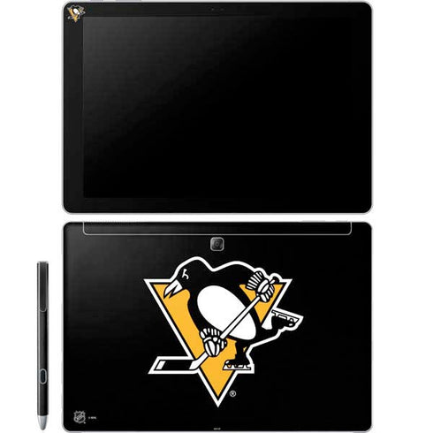 NHL Pittsburgh Penguins Solid Background Galaxy Book 12in Skin