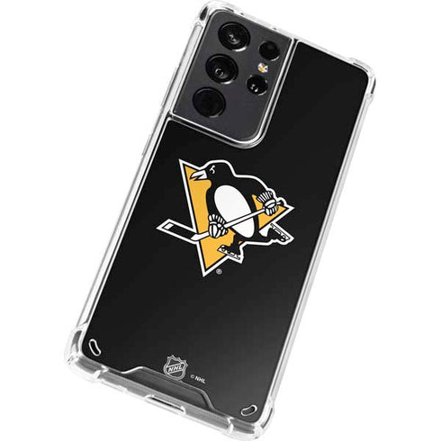 NHL Pittsburgh Penguins Solid Background Galaxy S21 Ultra 5G Clear Case