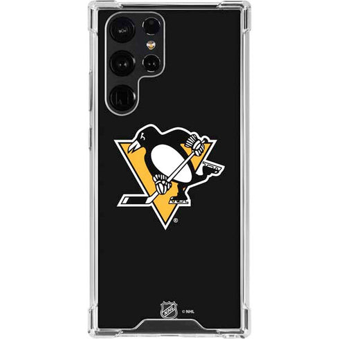 NHL Pittsburgh Penguins Solid Background Galaxy S24 Ultra Clear Case