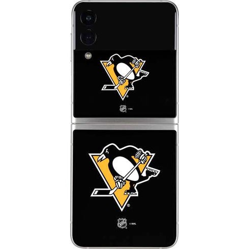 NHL Pittsburgh Penguins Solid Background Galaxy Z Flip4 5G Skin