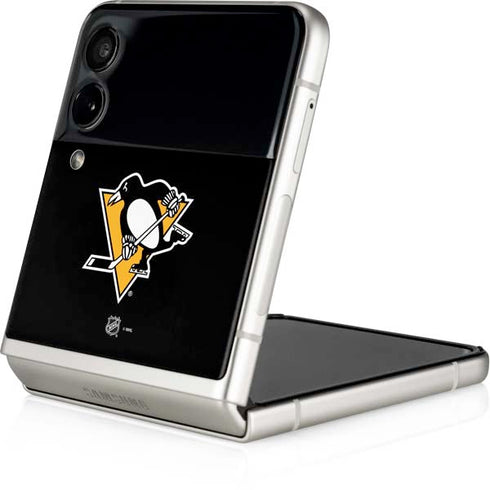 NHL Pittsburgh Penguins Solid Background Galaxy Z Flip4 5G Skin