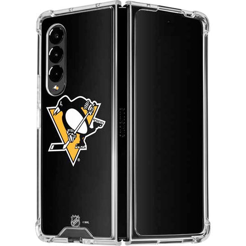 NHL Pittsburgh Penguins Solid Background Galaxy Z Fold4 5G Clear Case