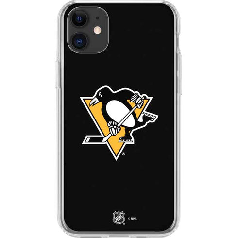 NHL Pittsburgh Penguins Solid Background iPhone 11 Clear Case