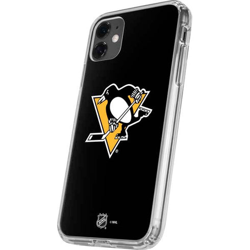 NHL Pittsburgh Penguins Solid Background iPhone 11 Clear Case