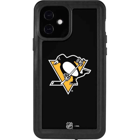 NHL Pittsburgh Penguins Solid Background iPhone 12 Waterproof Case