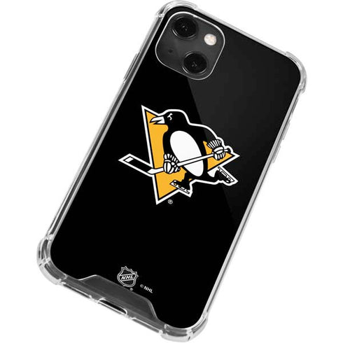 NHL Pittsburgh Penguins Solid Background iPhone 15 Plus Clear Case