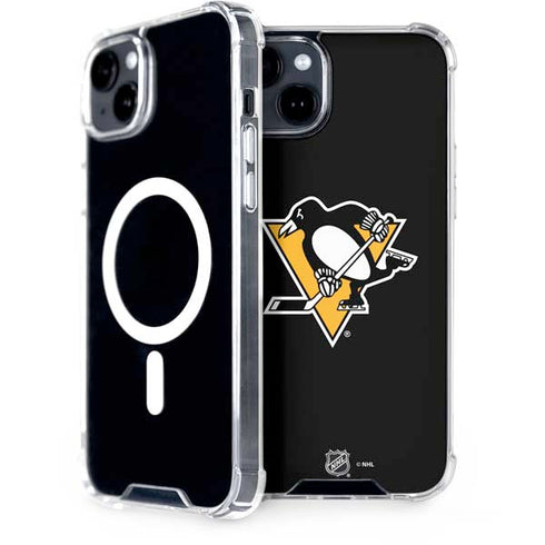 NHL Pittsburgh Penguins Solid Background iPhone 15 Plus MagSafe Case