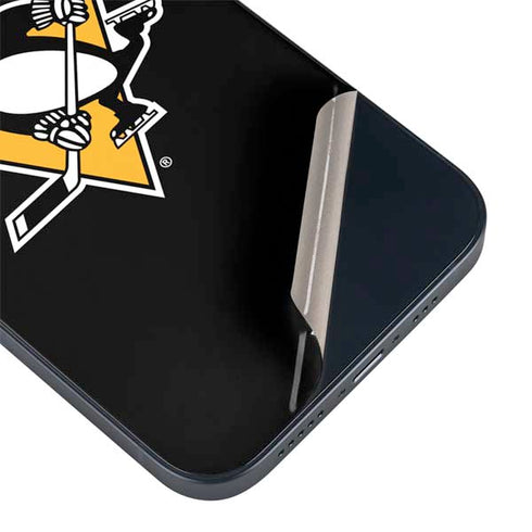 NHL Pittsburgh Penguins Solid Background iPhone 15 Plus Skin