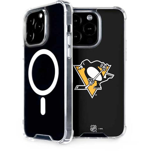 NHL Pittsburgh Penguins Solid Background iPhone 14 Pro MagSafe Case