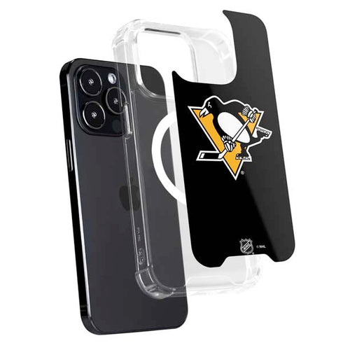NHL Pittsburgh Penguins Solid Background iPhone 14 Pro MagSafe Case