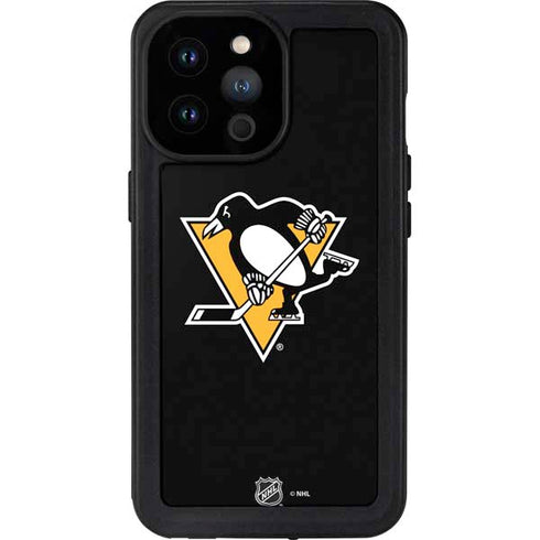 NHL Pittsburgh Penguins Solid Background iPhone 14 Pro Max Waterproof Case