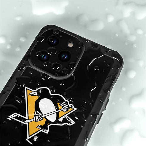 NHL Pittsburgh Penguins Solid Background iPhone 14 Pro Max Waterproof Case