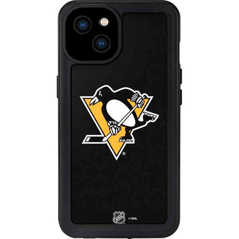 NHL Pittsburgh Penguins Solid Background iPhone 15 Plus Waterproof Case