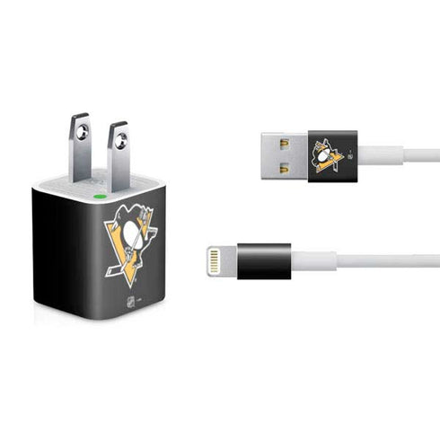 NHL Pittsburgh Penguins Solid Background iPhone Charger (5W USB) Skin