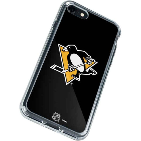 NHL Pittsburgh Penguins Solid Background iPhone SE (2nd & 3rd Gen) Clear Case