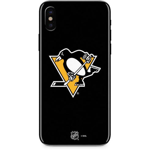 NHL Pittsburgh Penguins Solid Background iPhone XS Skin