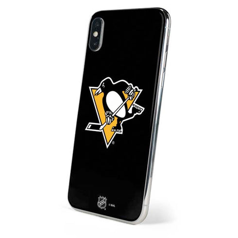 NHL Pittsburgh Penguins Solid Background iPhone XS Skin