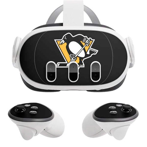 NHL Pittsburgh Penguins Solid Background Meta Quest 3 Skin