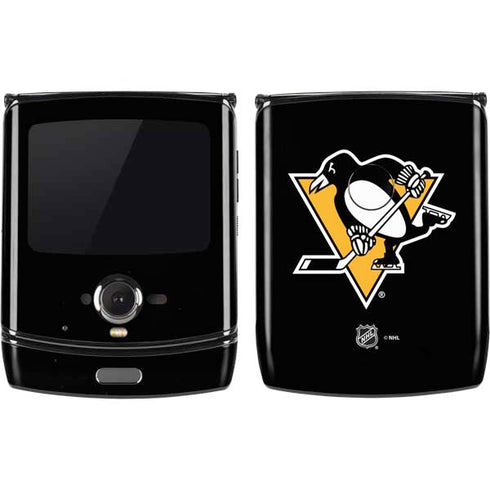 NHL Pittsburgh Penguins Solid Background Motorola RAZR Skin