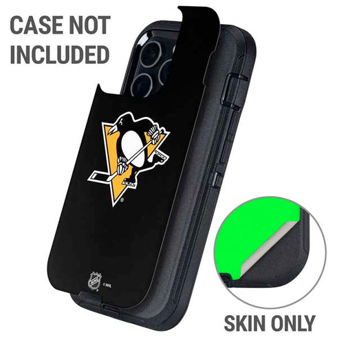 NHL Pittsburgh Penguins Solid Background Otterbox Defender iPhone Skin