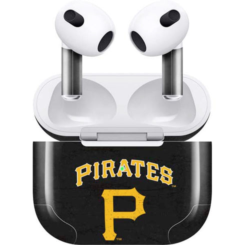MLB Pittsburgh Pirates - Solid Distressed Apple AirPods (3rd Gen 2021) Skin