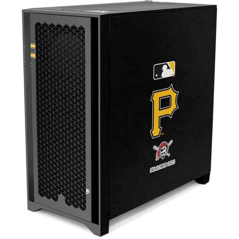 MLB Pittsburgh Pirates - Solid Distressed Corsair 4000D Tempered Glass Mid-Tower ATX Case Skin