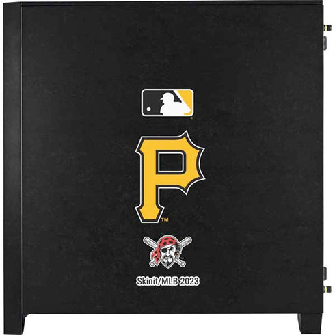 MLB Pittsburgh Pirates - Solid Distressed Corsair 4000D Tempered Glass Mid-Tower ATX Case Skin