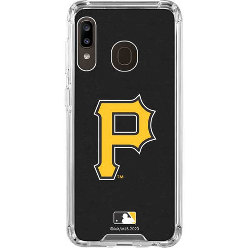 MLB Pittsburgh Pirates - Solid Distressed Galaxy A30 Clear Case