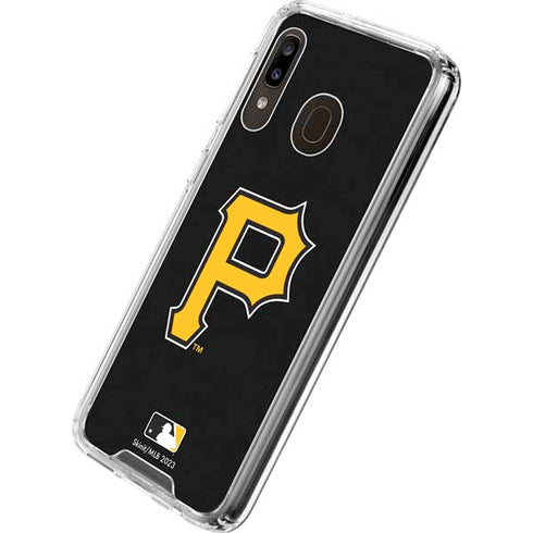 MLB Pittsburgh Pirates - Solid Distressed Galaxy A30 Clear Case