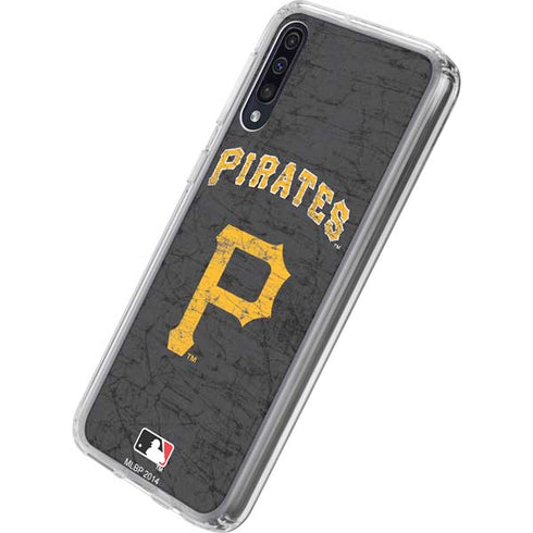 MLB Pittsburgh Pirates - Solid Distressed Galaxy A50 Clear Case